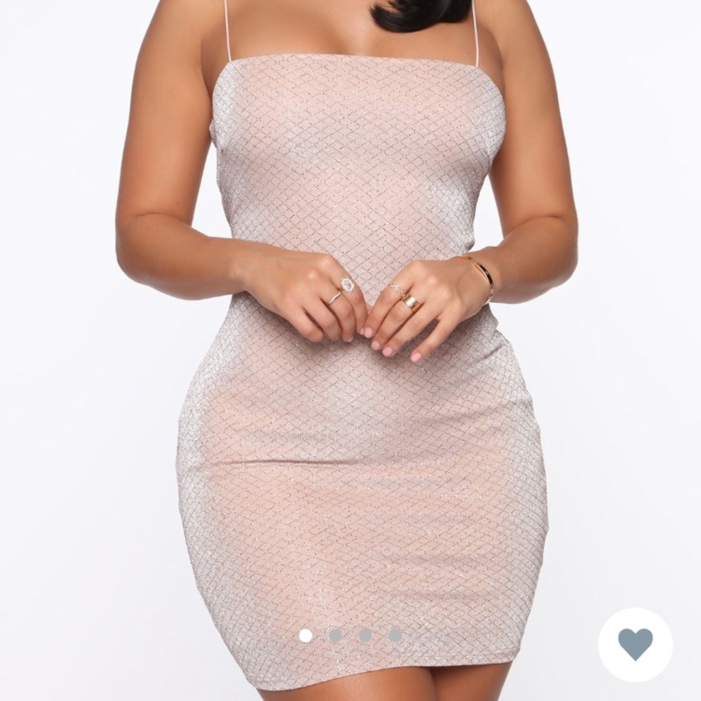 Sparkling nude dress